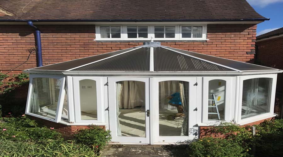 Old conservatory roof replacement and glazing