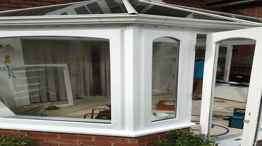New double glazed windows for conservatory