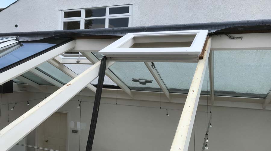 Adding small window into conservatory roof