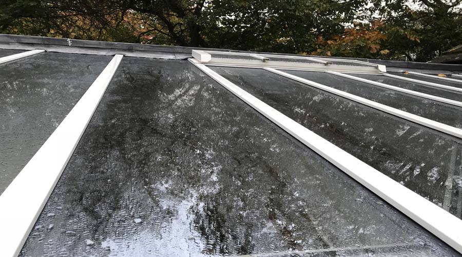 Water stained conservatory roof cleaning